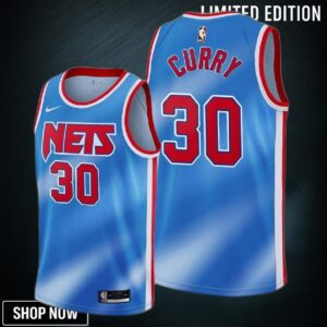 Seth Curry 30 Brooklyn Nets Classic Edition Blue Jersey Diamond Badge - Men