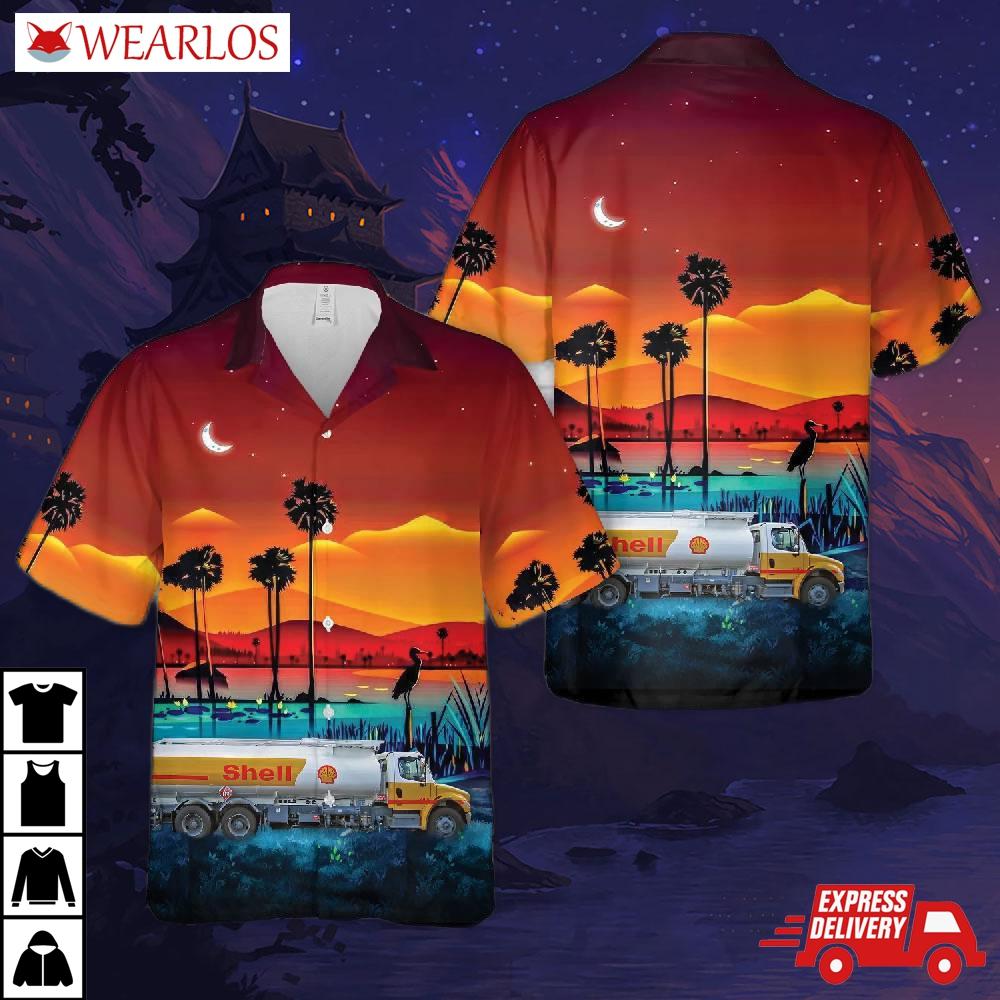 Shell Jet A Refuel Tank Truck Hawaiian Shirt