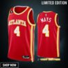 Skylar Mays 4 Atlanta Hawks Icon Edition Red Jersey -23 Swingman