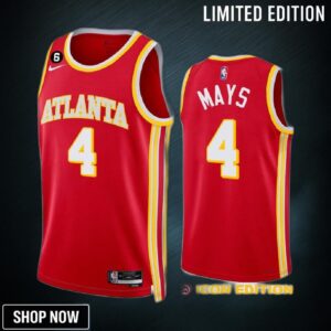 Skylar Mays 4 Atlanta Hawks Icon Edition Red Jersey -23 Swingman