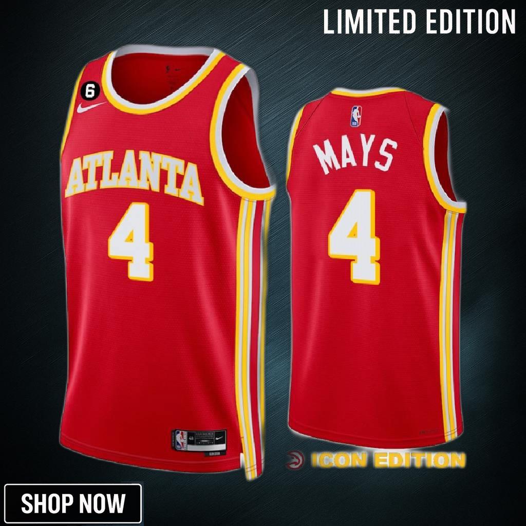 Skylar Mays 4 Atlanta Hawks Icon Edition Red Jersey -23 Swingman