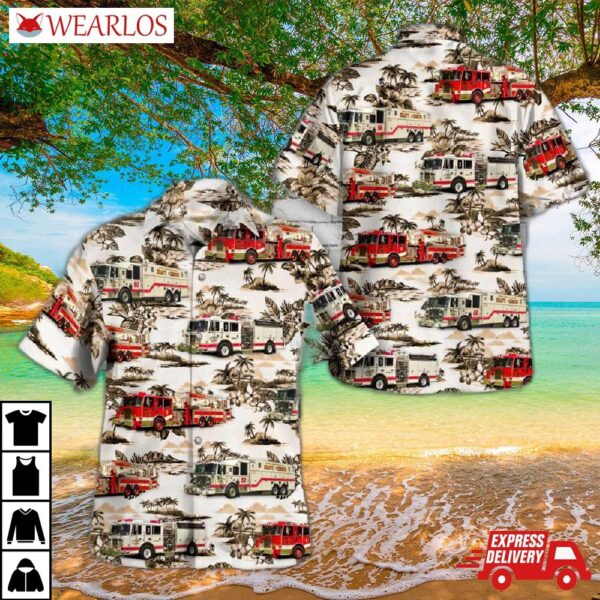 Smithfield Isle Of Wight County Virginia Volunteer Fire Department Hawaiian Shirt