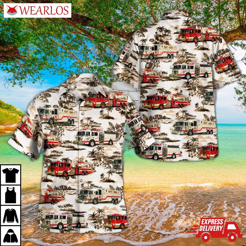 Smithfield Isle Of Wight County Virginia Volunteer Fire Department Hawaiian Shirt