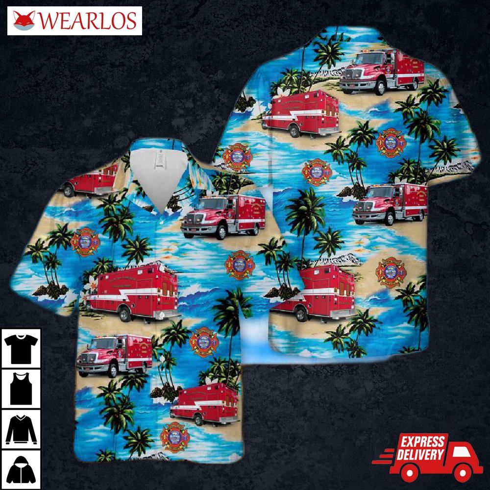 South San Francisco Fire Department Ems Hawaiian Shirt