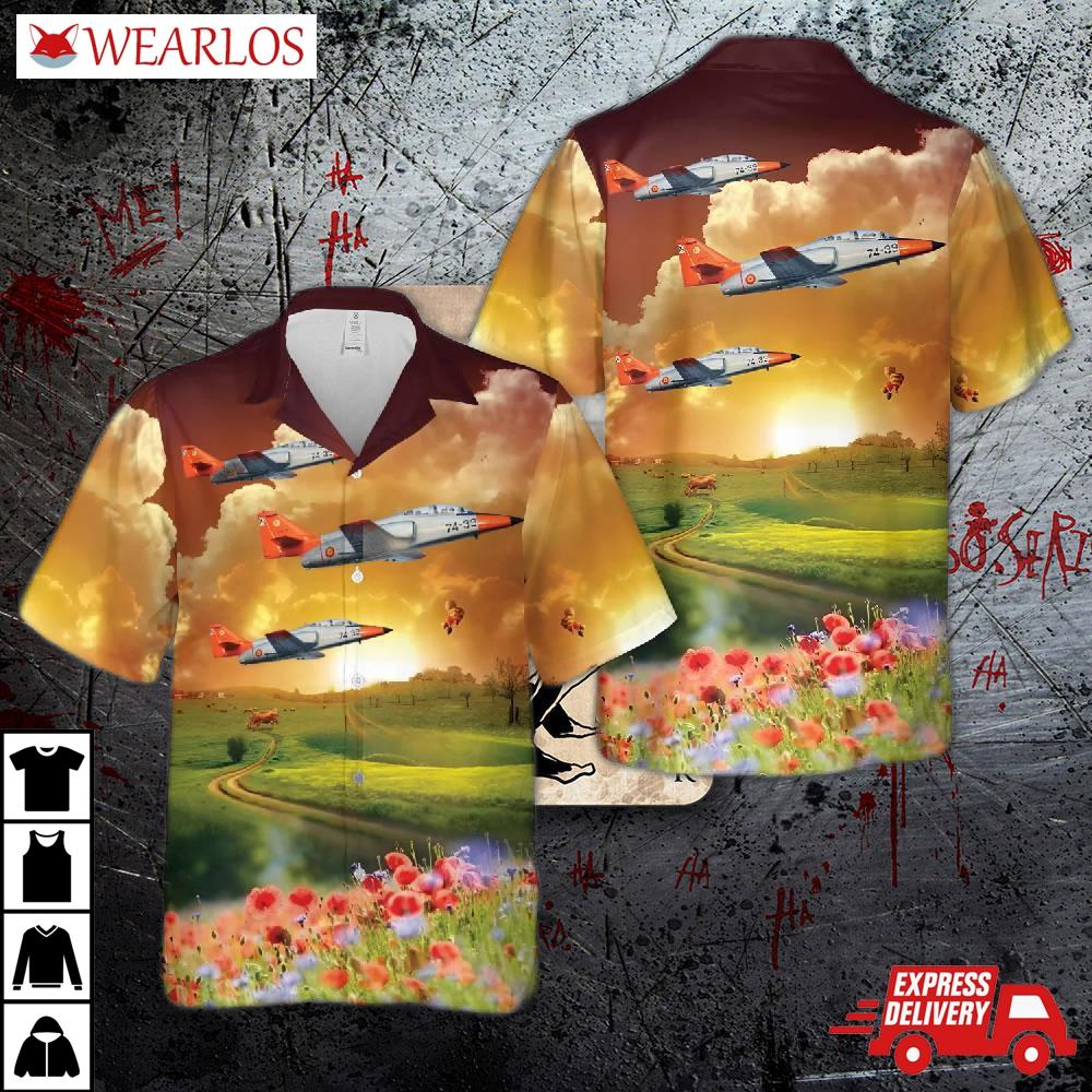 Spanish Air Force Casa C-101eb Aviojet E25-88 Hawaiian Shirt