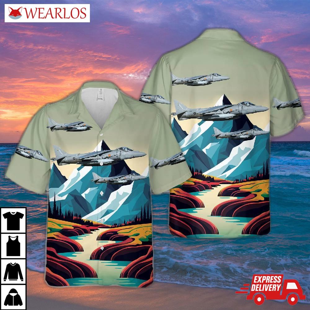 Spanish Navy Armada Espanola Mcdonnell Douglas Eav-8b Matador Ii+ Hawaiian Shirt