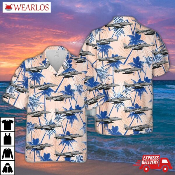 Spanish Navy Mcdonnell Douglas Av-8b+ Harrier Ii Hawaiian Shirt