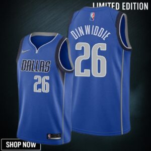 Spencer Dinwiddie Dallas Mavericks Icon Edition Jersey - Blue Men