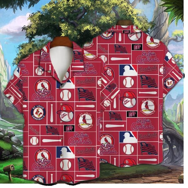 St. Louis Cardinals Baseball Blocks Hawaiian Shirt