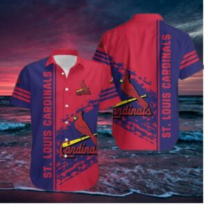 St. Louis Cardinals Dynamic Stripe Hawaiian Shirt