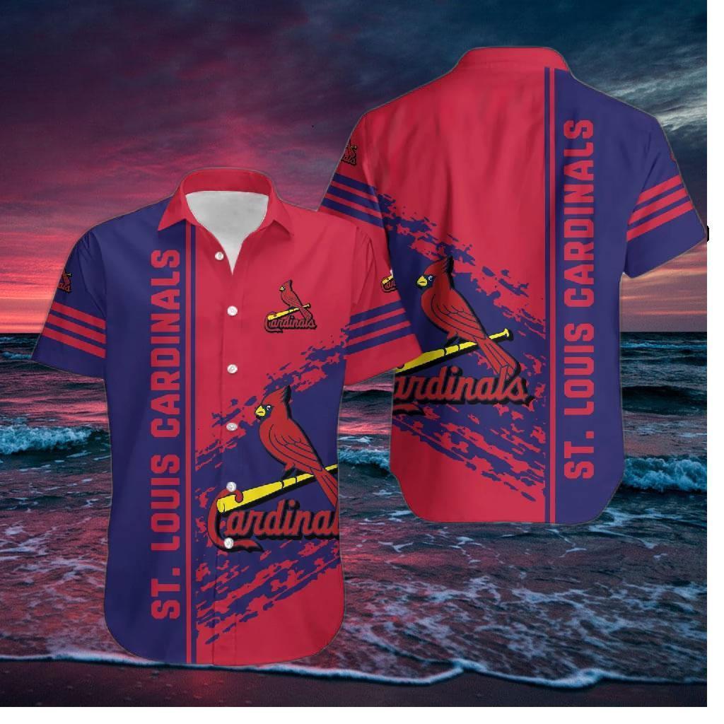 St. Louis Cardinals Dynamic Stripe Hawaiian Shirt