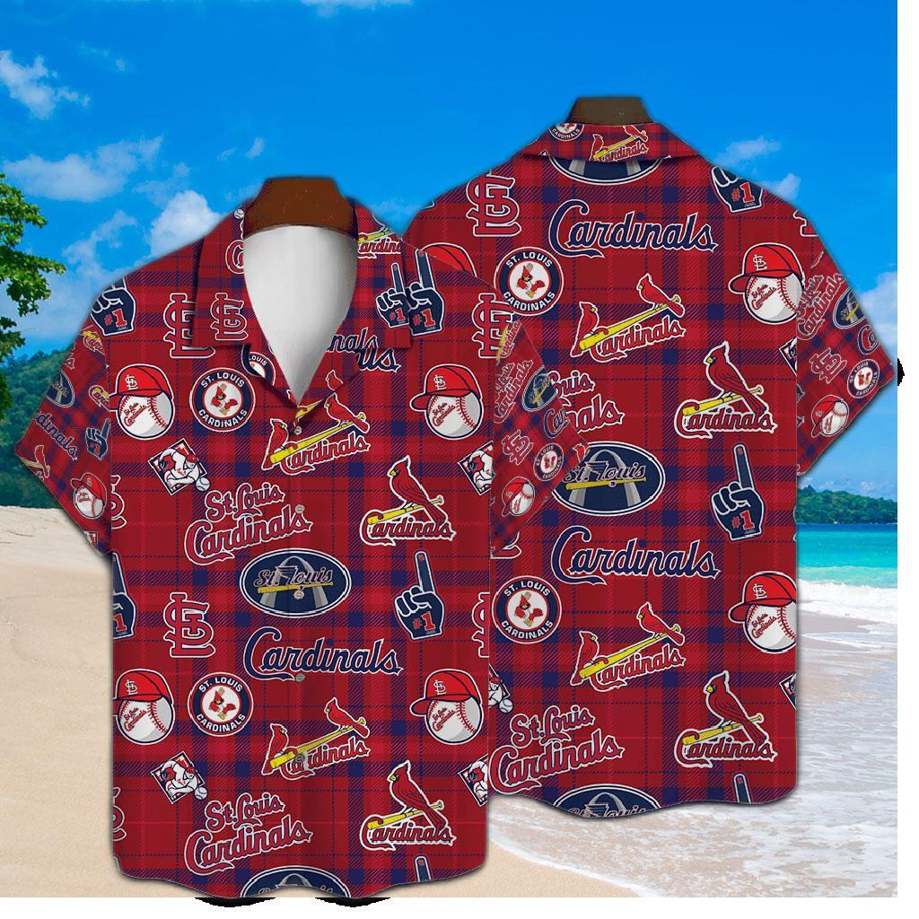 St. Louis Cardinals Plaid Pride Hawaiian Shirt