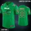 St. Patricks Day Buffalo Bills Custom Jersey Kelly Green - Mens