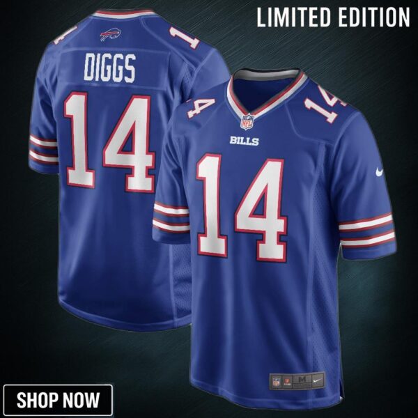 Stefon Diggs Buffalo Bills Game Player Jersey - Royal Nfl