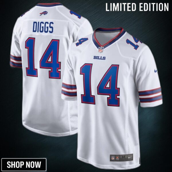 Stefon Diggs Buffalo Bills Game Player Jersey - White Nfl