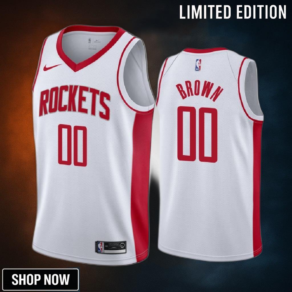 Sterling Brown 00 Houston Rockets White Jersey -23 Association Edition Swingman