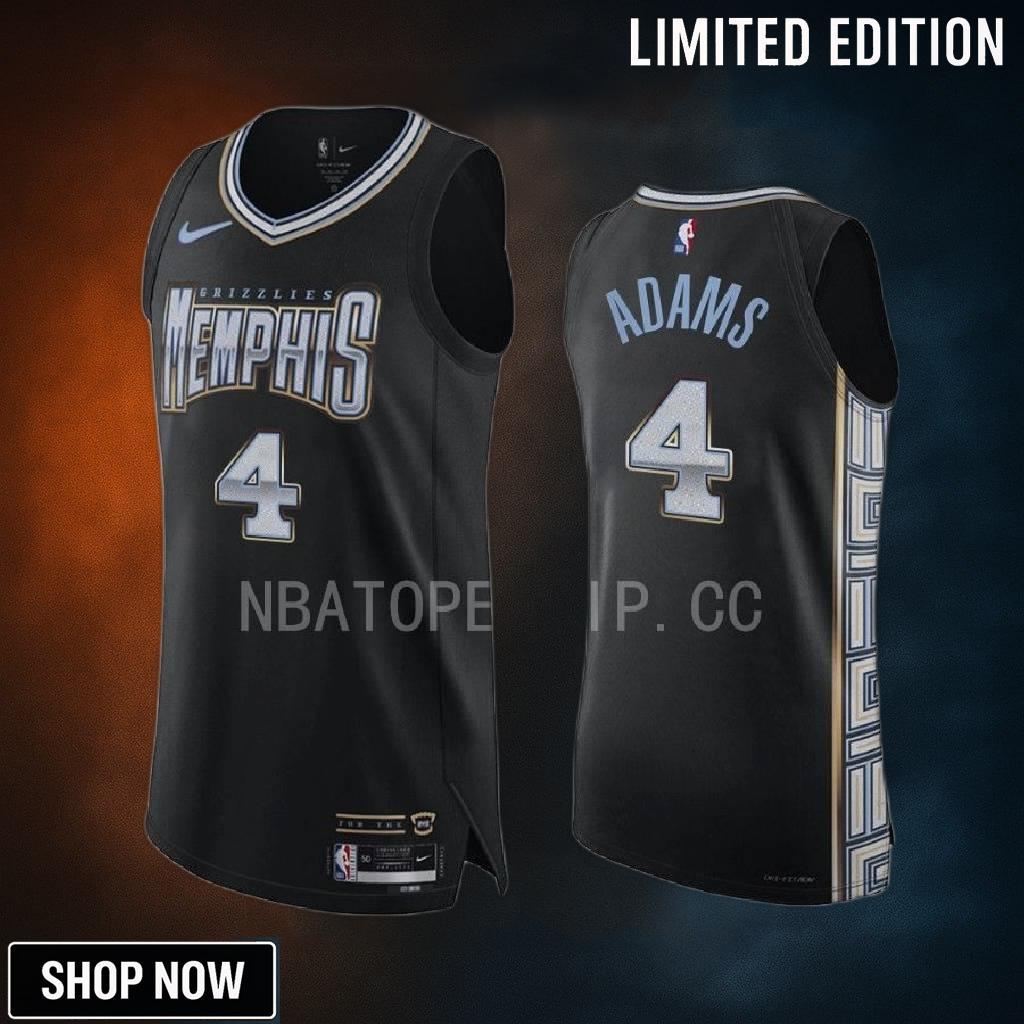 Steven Adams 4 Memphis Grizzlies -23 City Edition Jersey Black