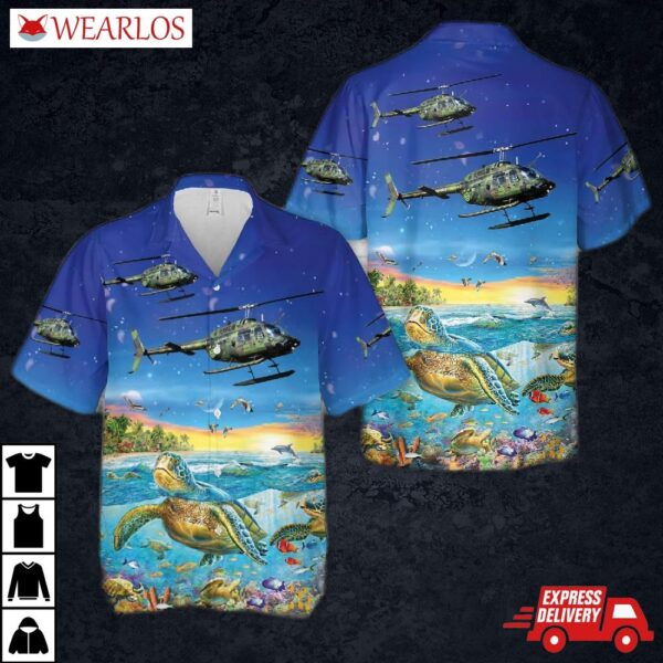 Swedish Air Force Agusta Bell Hkp 6b (206b) Jetranger Ii Se-hgx (06254) Hawaiian Shirt