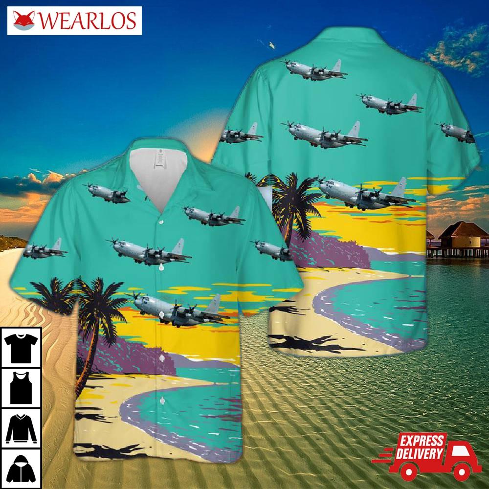 Swedish Air Force C-130 Hercules Hawaiian Shirt