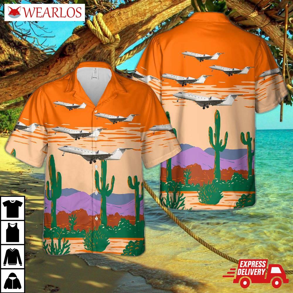 Swedish Air Force Gulfstream Aerospace Tp102c Iv (g-iv-sp) Hawaiian Shirt