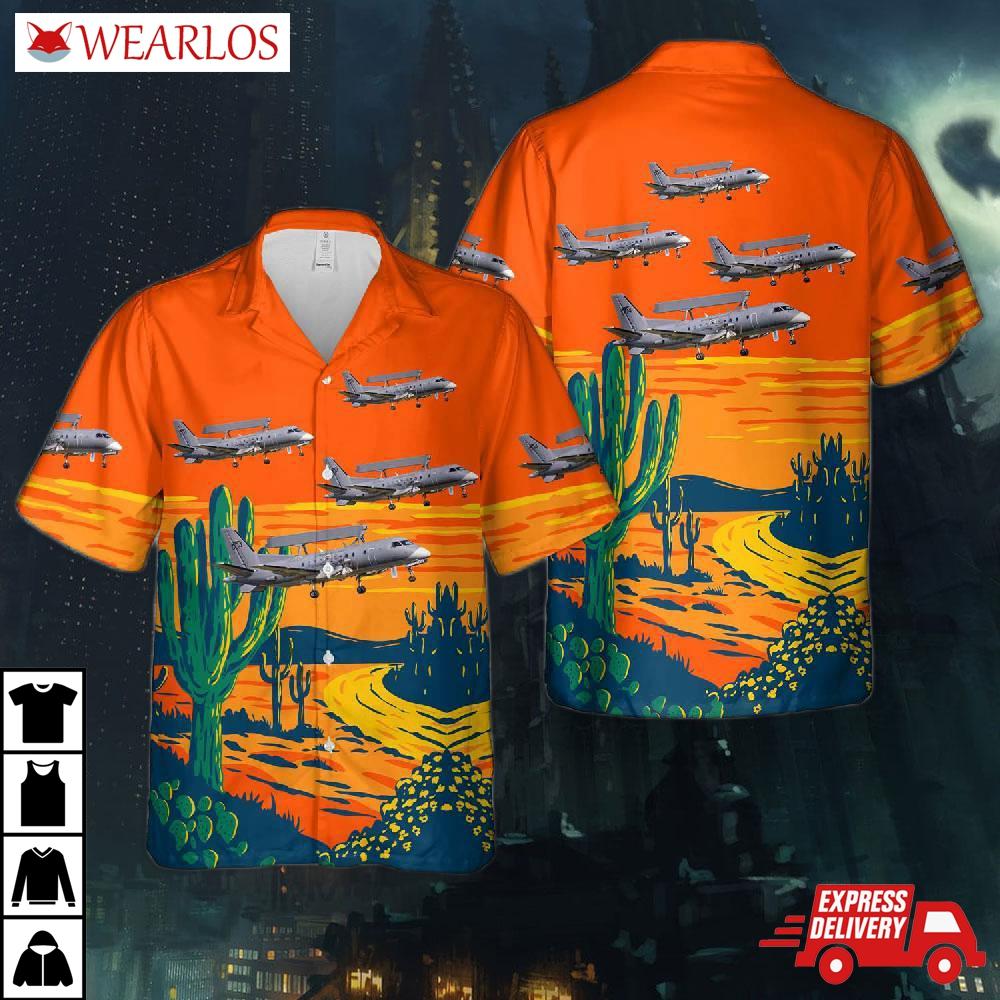 Swedish Air Force Saab S100b Argus (340aew) Hawaiian Shirt