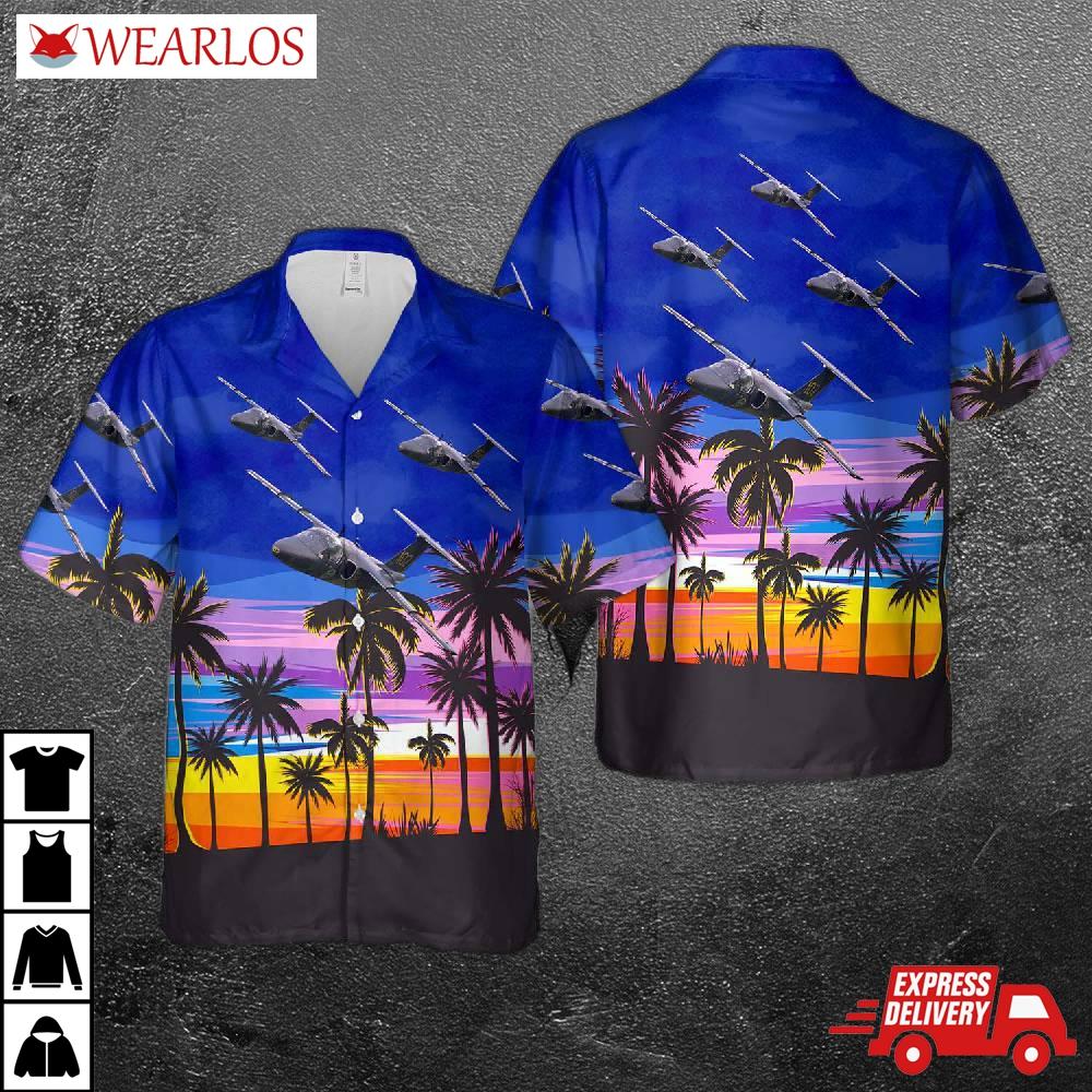 Swedish Air Force Saab Sk60a (105) Hawaiian Shirt
