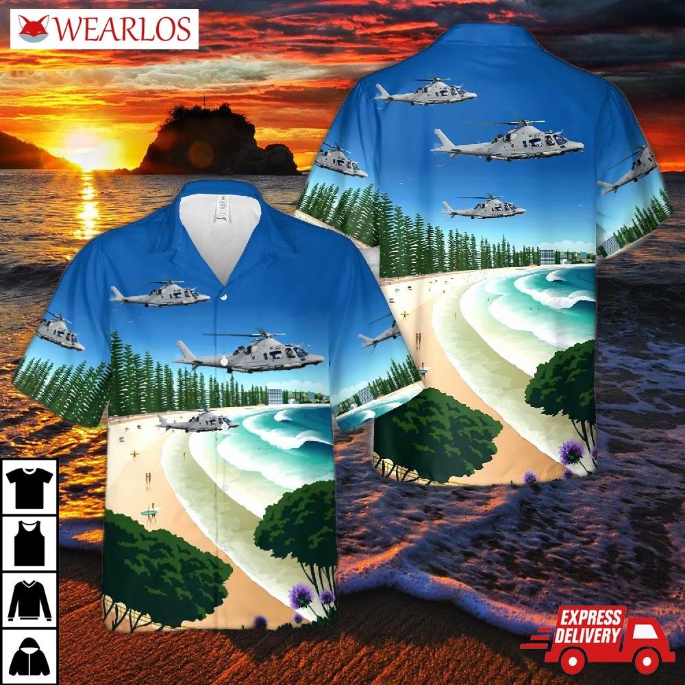 Swedish Armed Forces Agustawestland Aw109muh / Hkp15bs Hawaiian Shirt