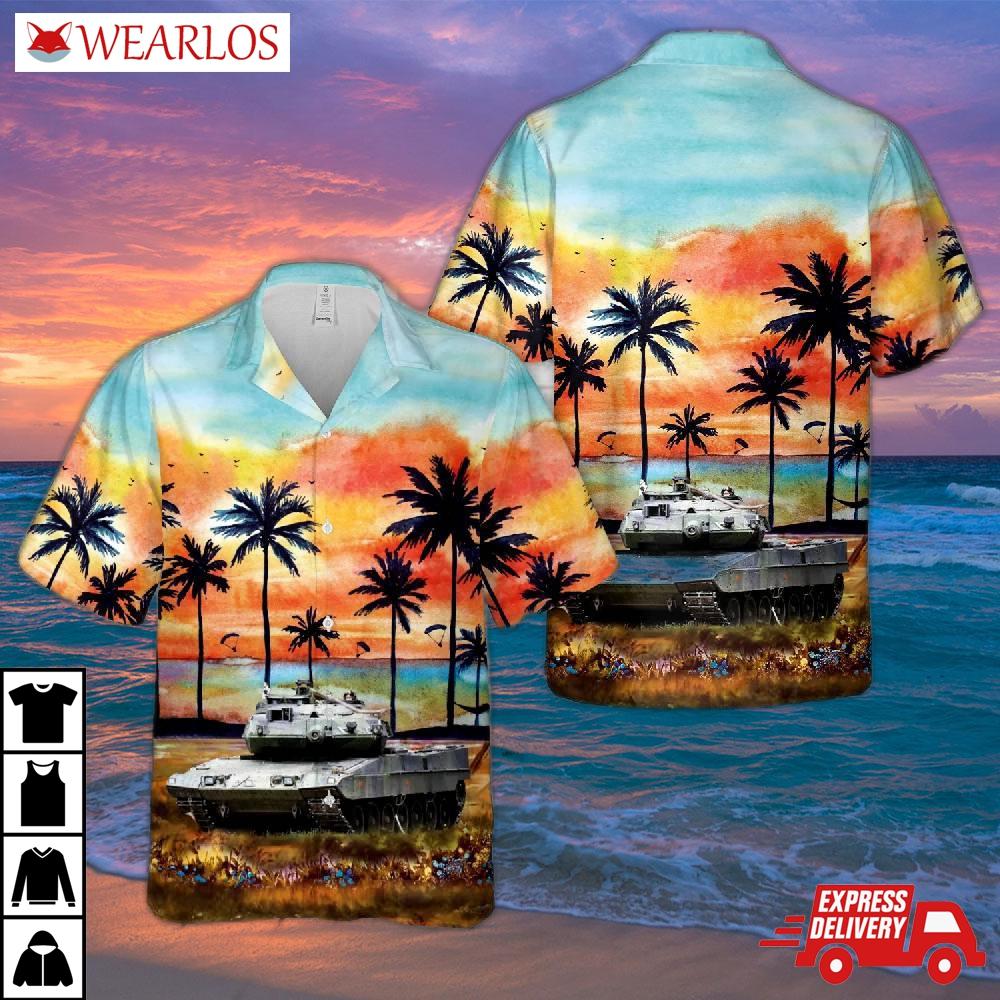 Swedish Army Leopard 2a5 Strv 122 Hawaiian Shirt