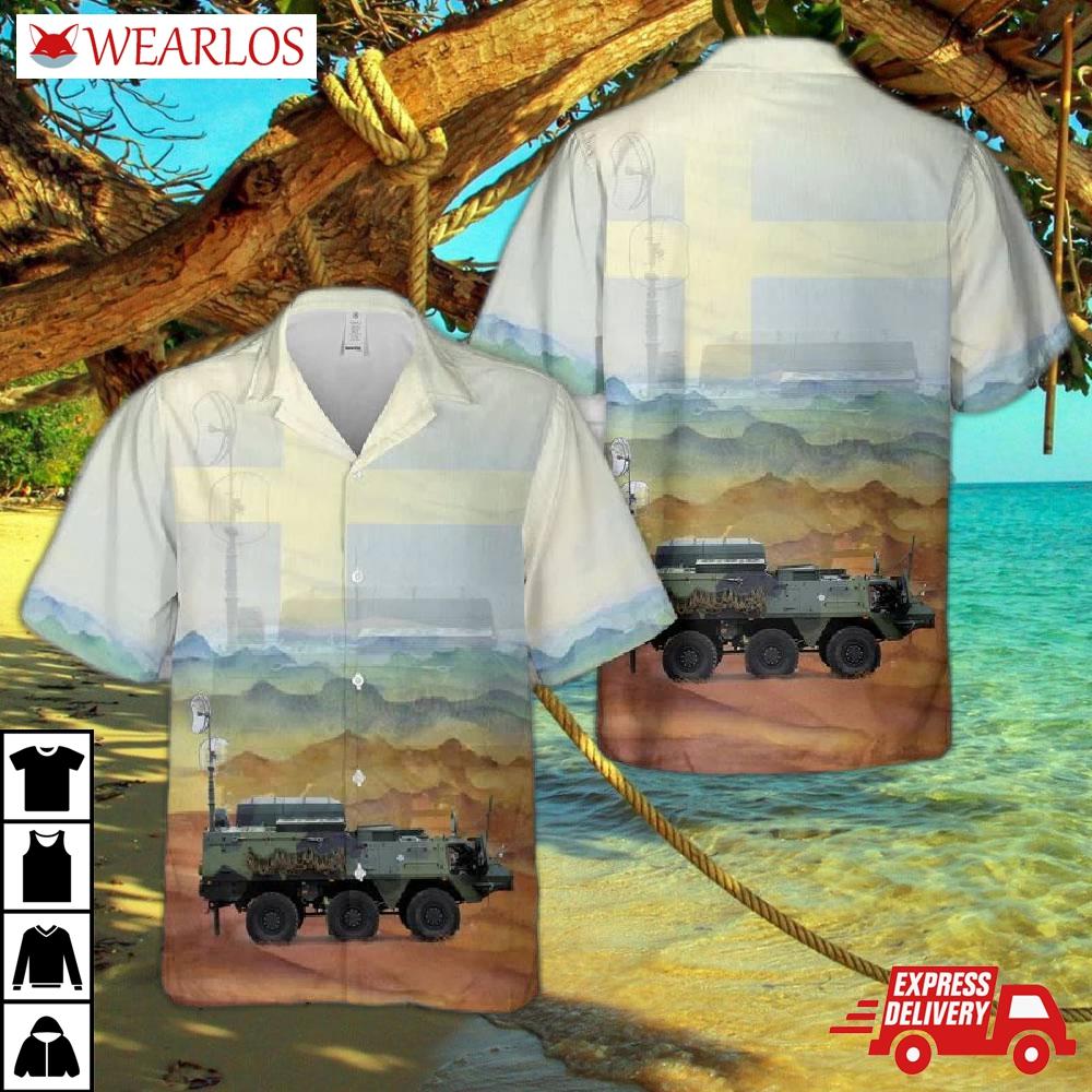 Swedish Army Pasi Xa-202 Vipa (ps 922-218) Armoured Signals Vehicle Hawaiian Shirt