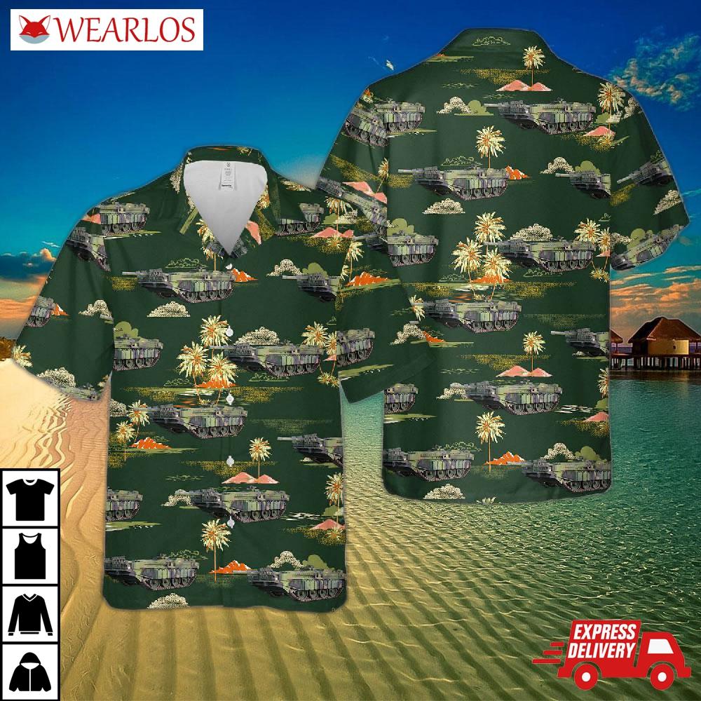 Swedish Army Stridsvagn 103 Tank Hawaiian Shirt