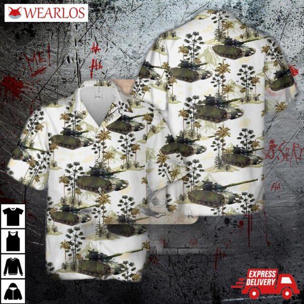 Swedish Army Strv 104 Centurion Main Battle Tank Hawaiian Shirt