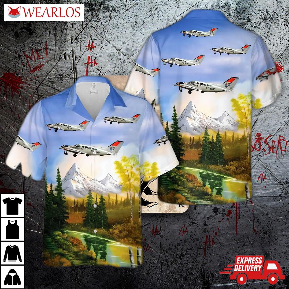 Swedish Coast Guard Cessna 402c Hawaiian Shirt