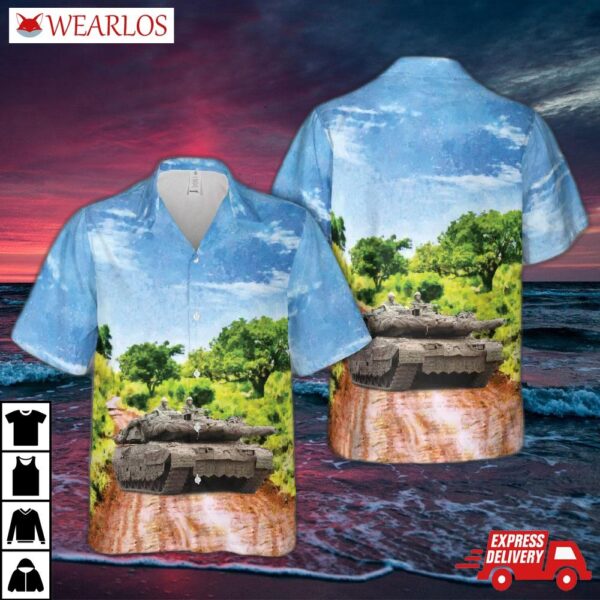 Swedish Leopard 2a5 Main Battle Tank (stridsvagn 122, Strv122) Hawaiian Shirt