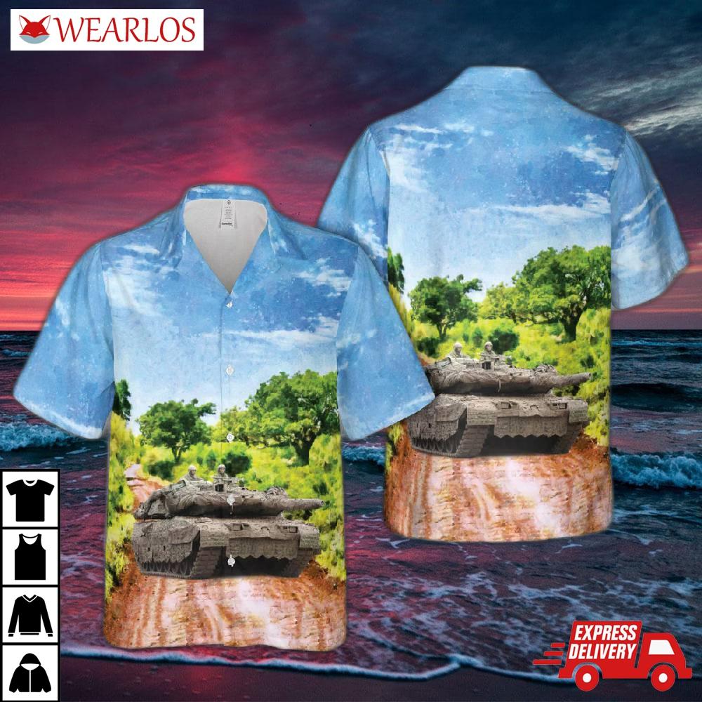 Swedish Leopard 2a5 Main Battle Tank (stridsvagn 122, Strv122) Hawaiian Shirt