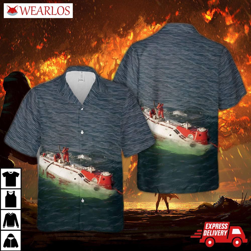 Swedish Navy Submarine Rescue Boat Urf Hawaiian Shirt