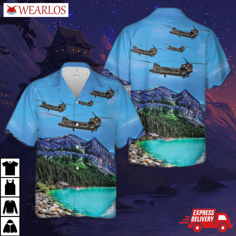 Swiss Air Force Boeing Ch-47 Chinook Hawaiian Shirt