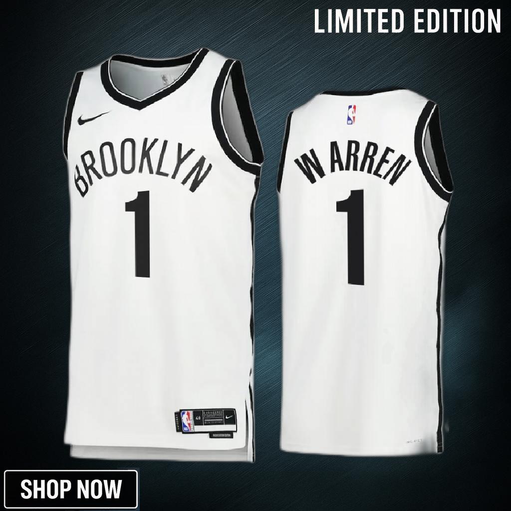 T.j. Warren 1 -23 Brooklyn Nets White Association Edition Jersey Swingman
