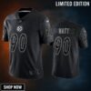 T.j. Watt 90 Pittsburgh Steelers Black Reflective Limited Jersey - Men