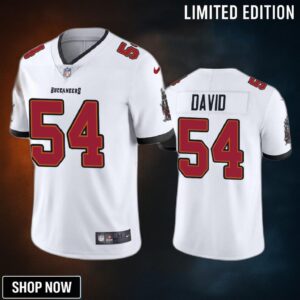 Tampa Bay Buccaneers Lavonte David White 2020 Vapor Limited Jersey - Mens