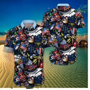 Tampa Bay Rays Americana Tiki Hawaiian Shirt