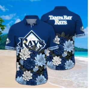 Tampa Bay Rays Blooming Elegance Hawaiian Shirt