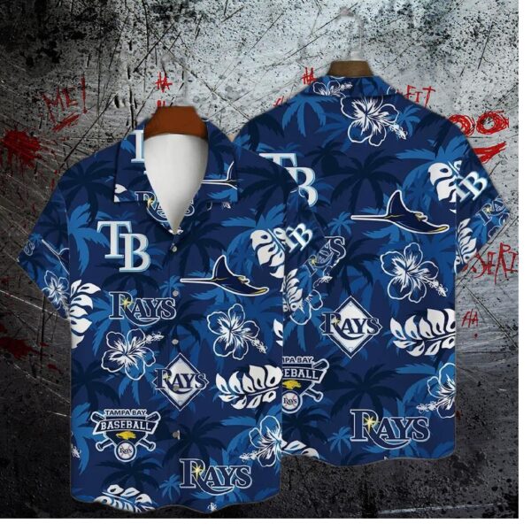 Tampa Bay Rays Blue Tropical Hawaiian Shirt