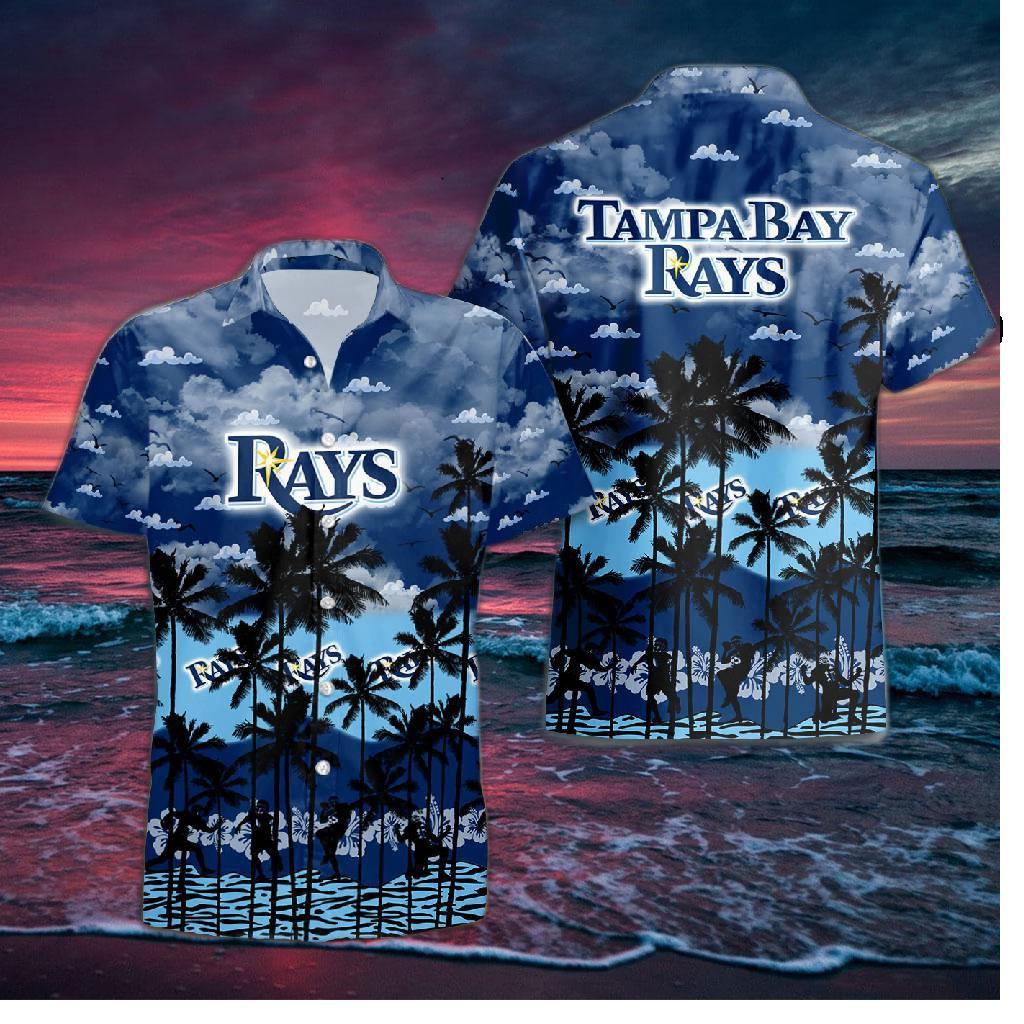 Tampa Bay Rays Coastal Clouds Hawaiian Shirt