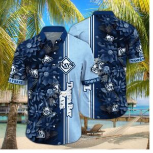 Tampa Bay Rays Dual Tone Bloom Hawaiian Shirt