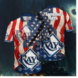 Tampa Bay Rays Midnight Garden Hawaiian Shirt