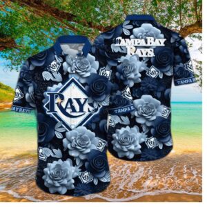 Tampa Bay Rays Midnight Roses Hawaiian Shirt