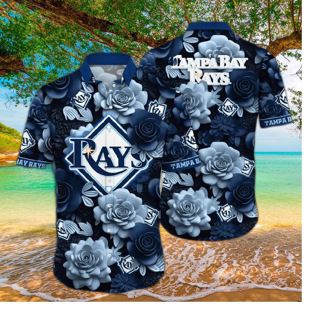 Tampa Bay Rays Midnight Roses Hawaiian Shirt