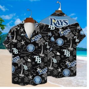 Tampa Bay Rays Midnight Tropics Hawaiian Shirt