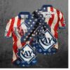 Tampa Bay Rays Stars And Stripes Hawaiian Shirt