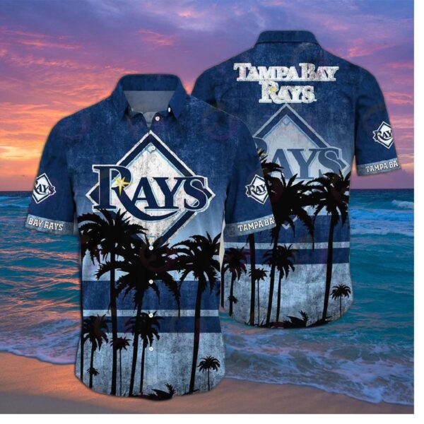 Tampa Bay Rays Sunset Palms Hawaiian Shirt